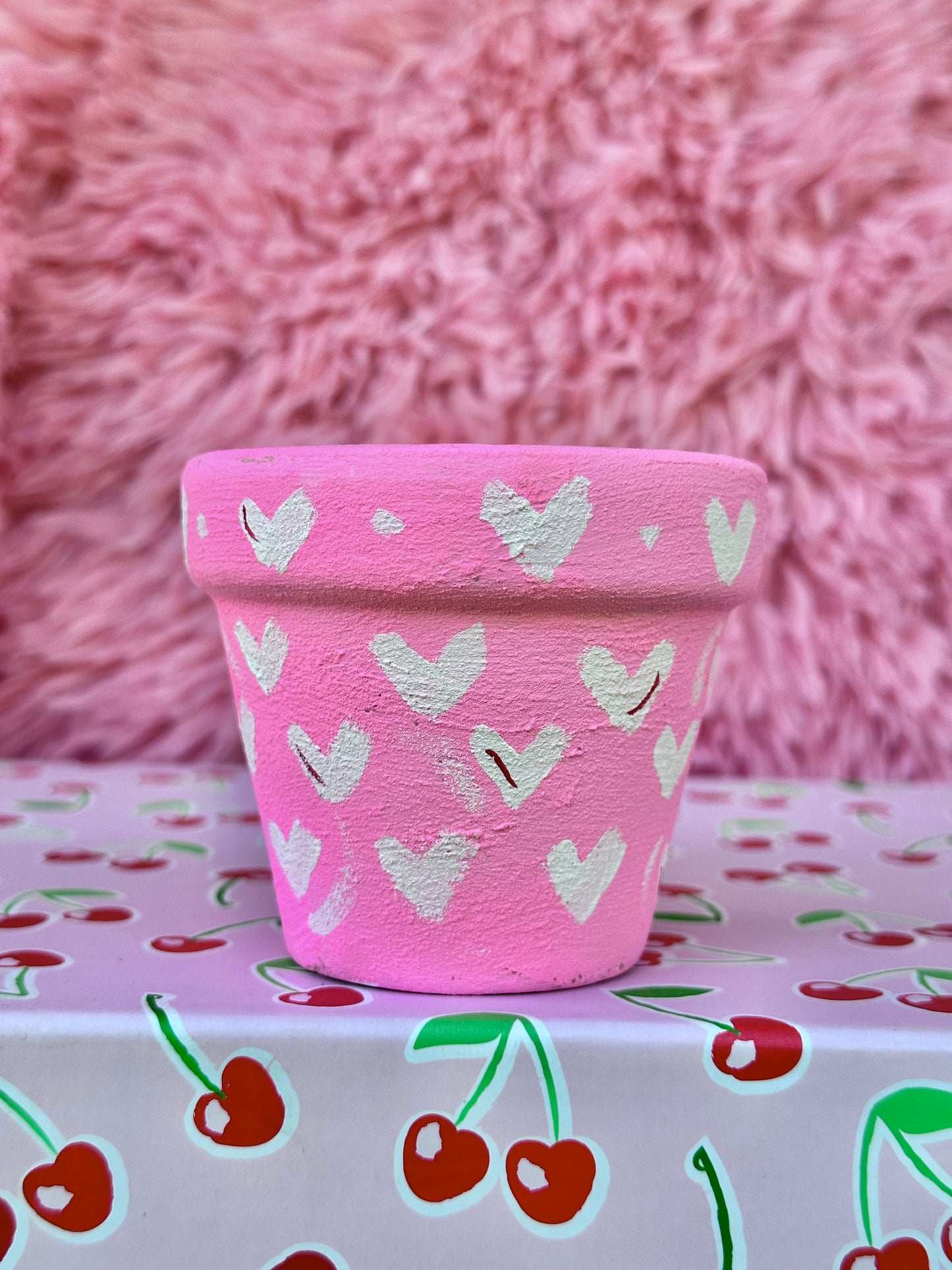 Pink Heart Mini Pot