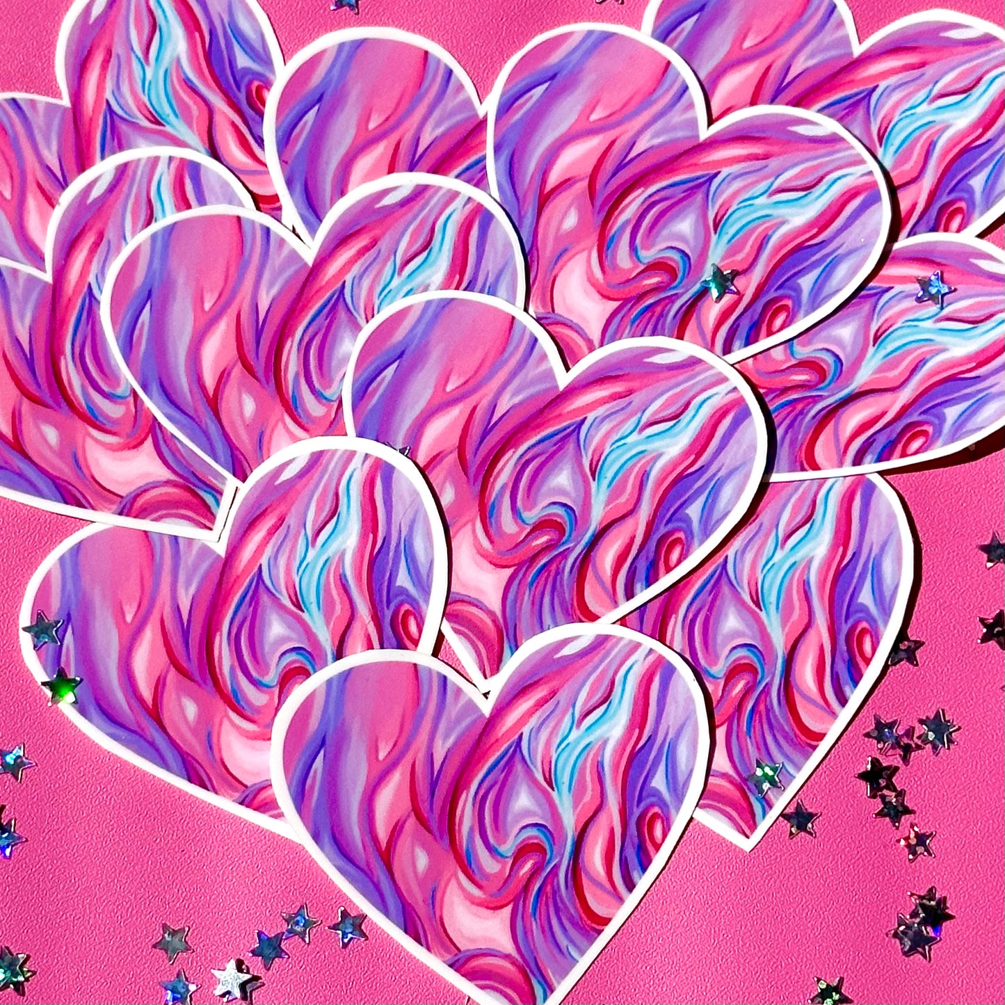 Abstract Heart Stickers