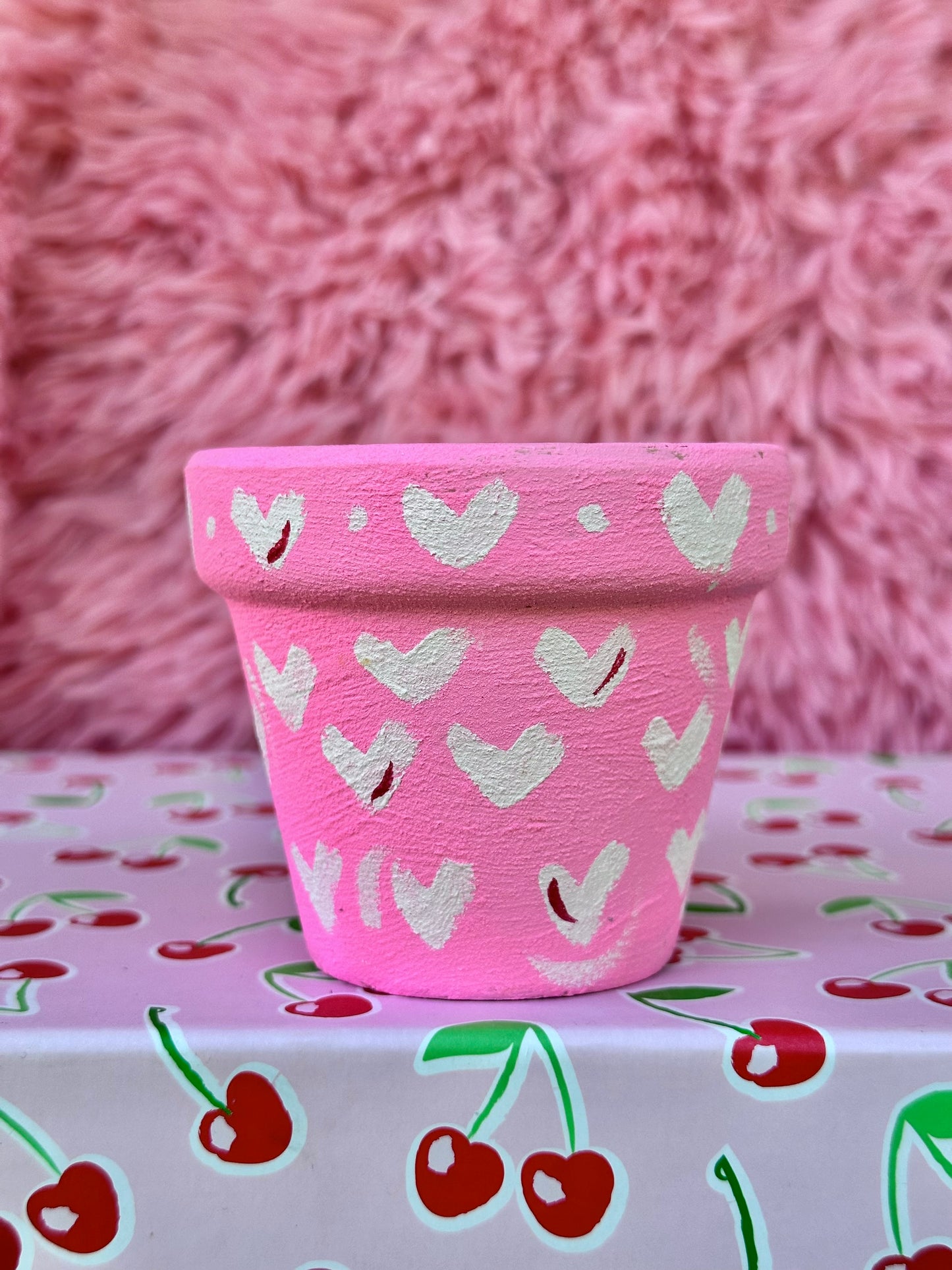 Pink Heart Mini Pot