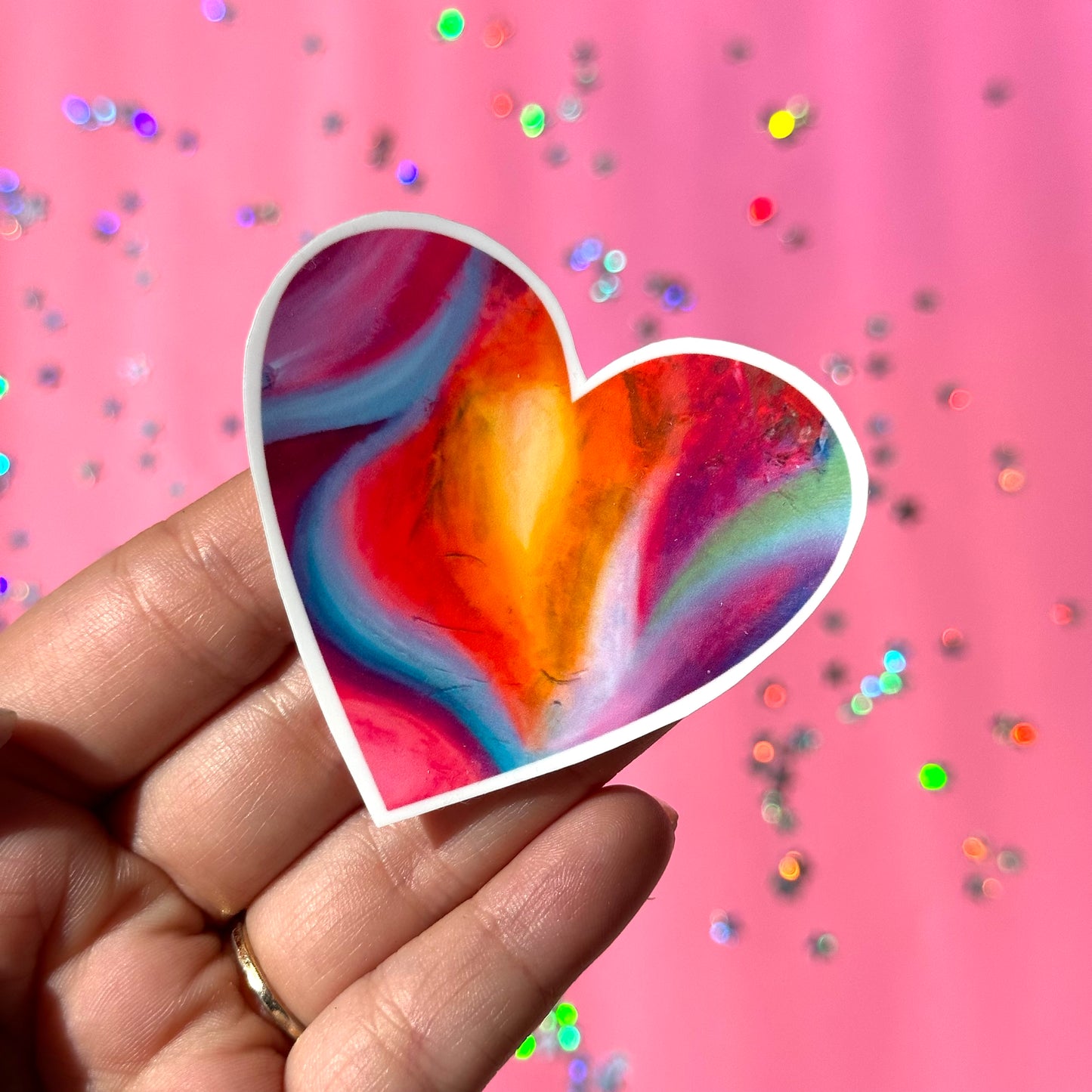 Abstract Heart Stickers