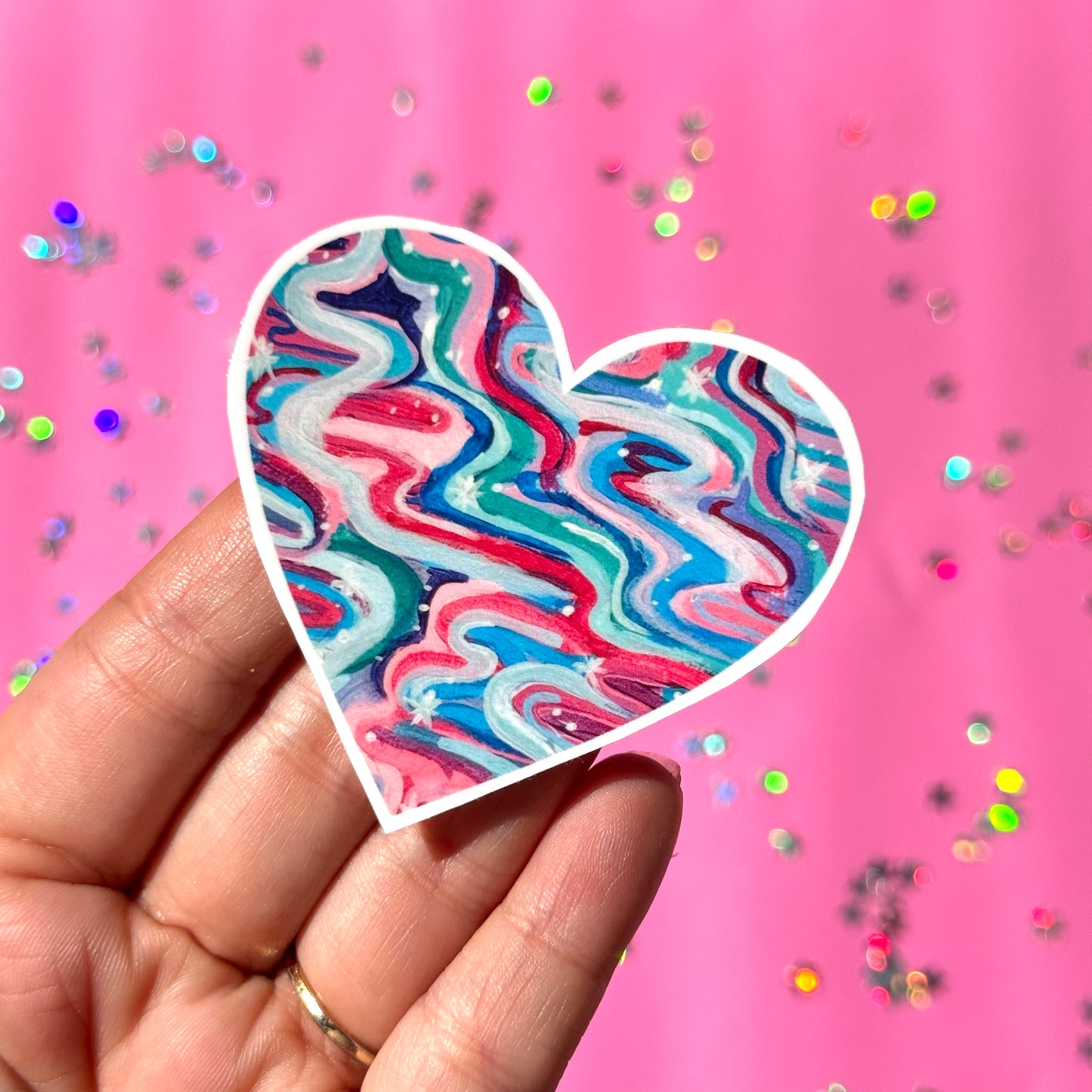 Abstract Heart Stickers