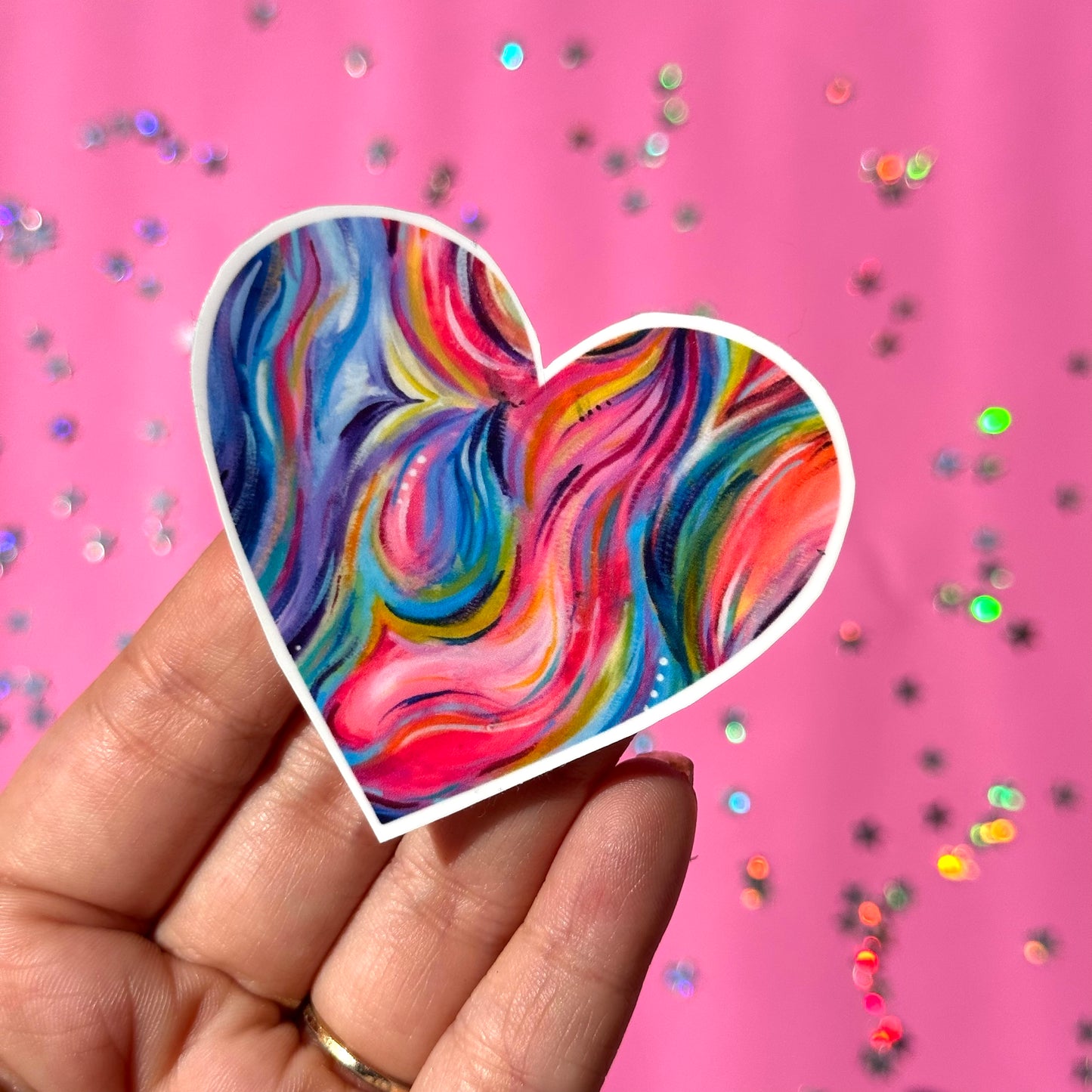 Abstract Heart Stickers