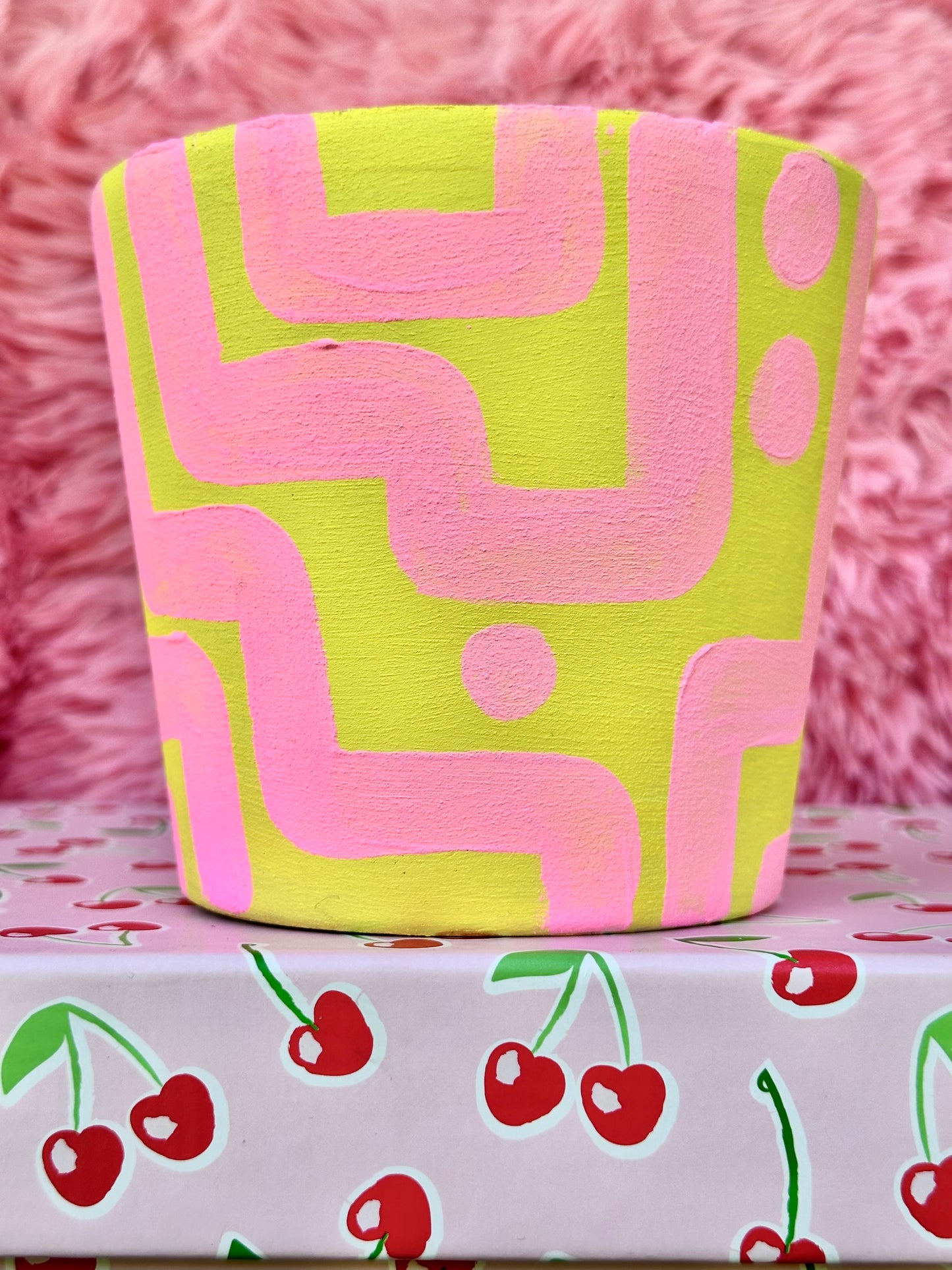 Pink & Yellow Pot