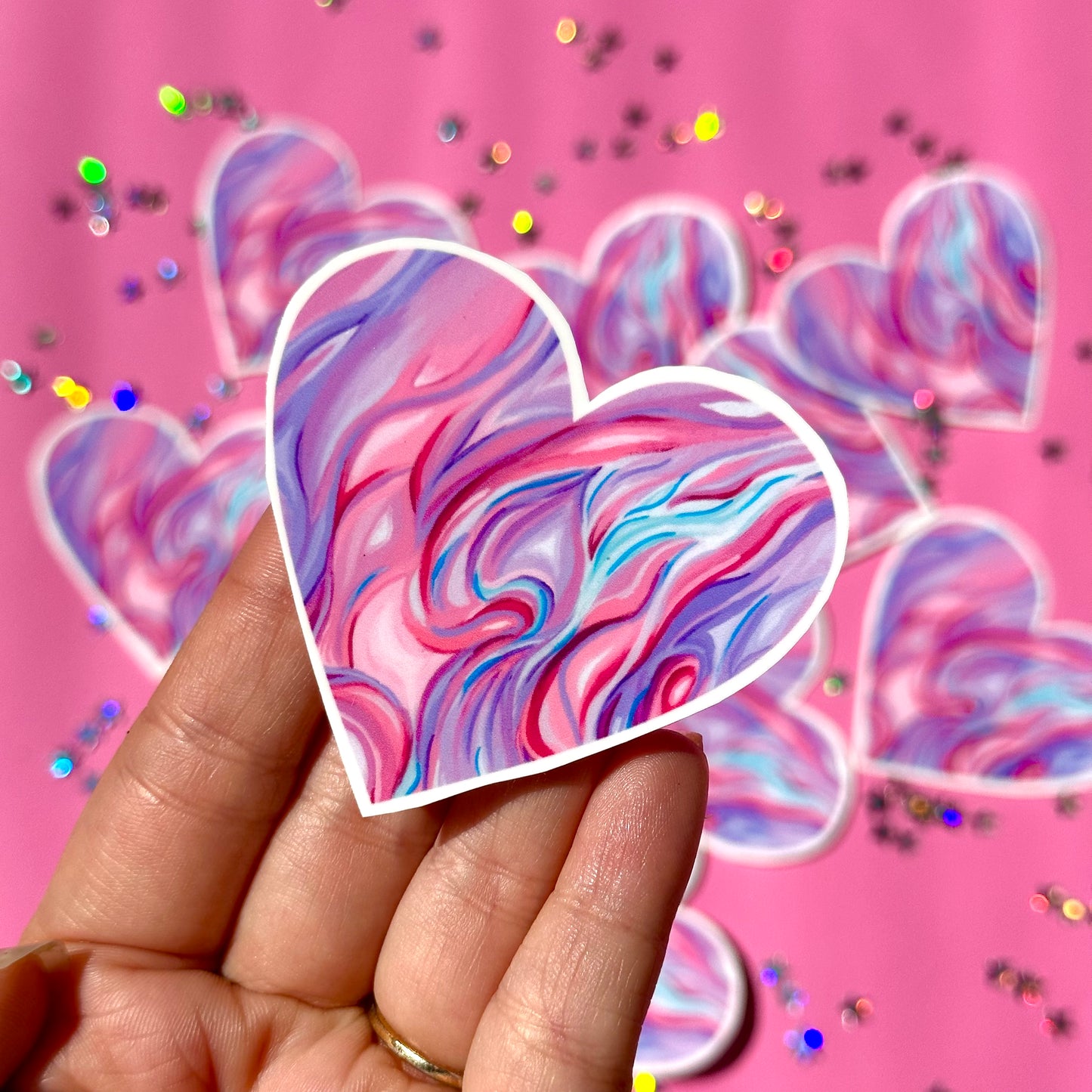 Abstract Heart Stickers