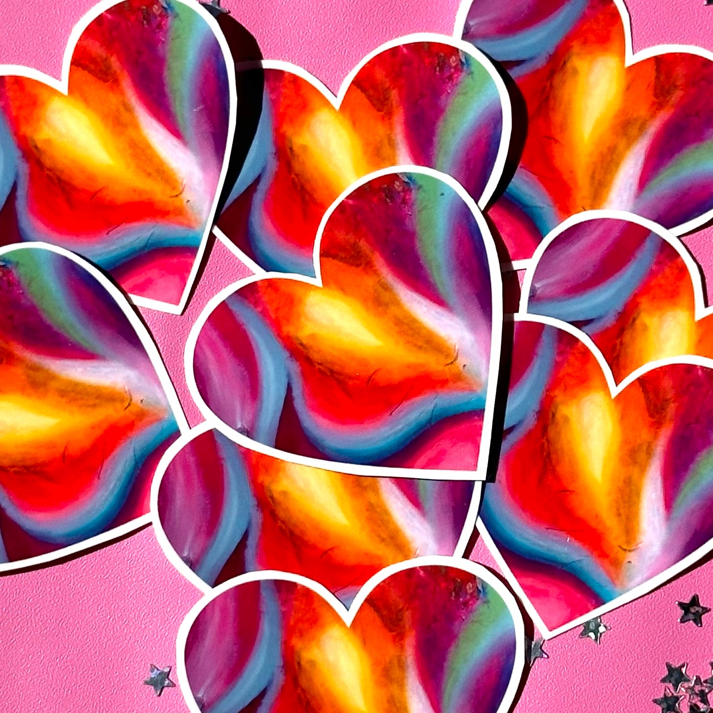 Abstract Heart Stickers