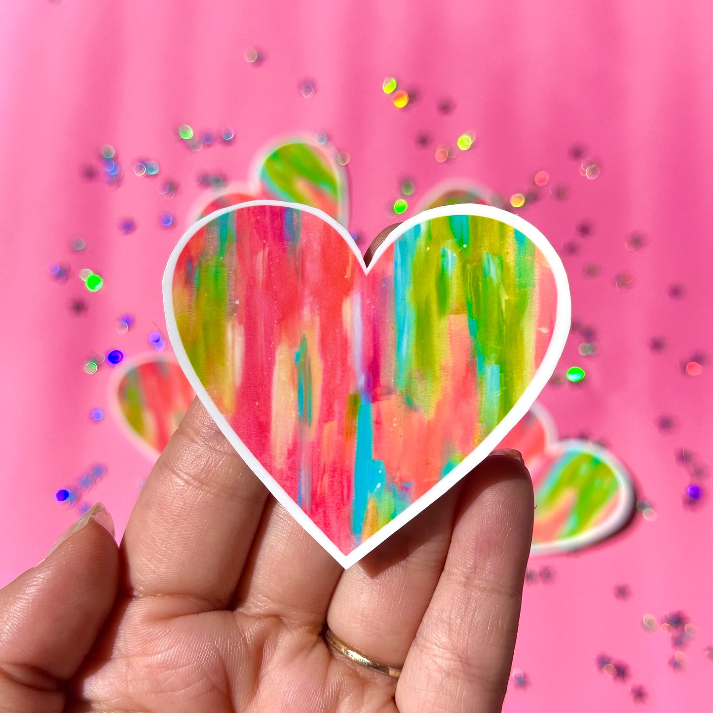 Abstract Heart Stickers