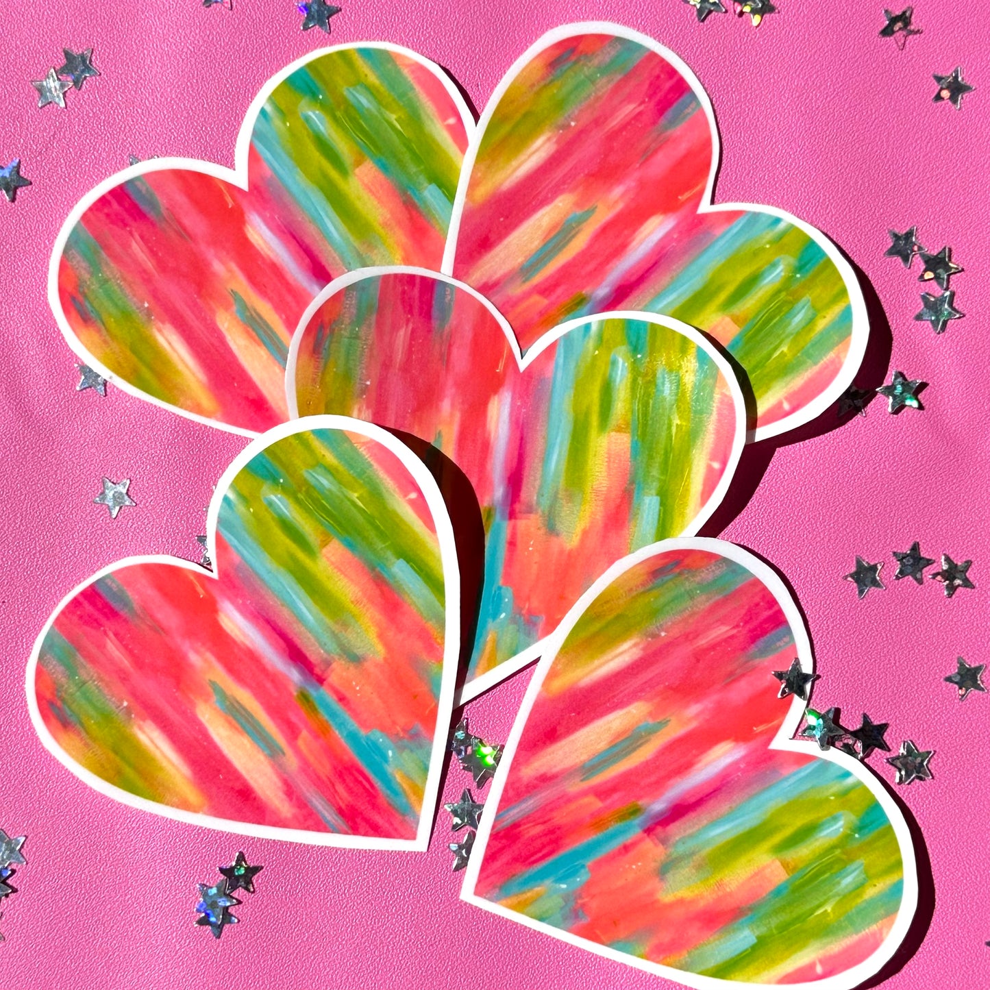 Abstract Heart Stickers