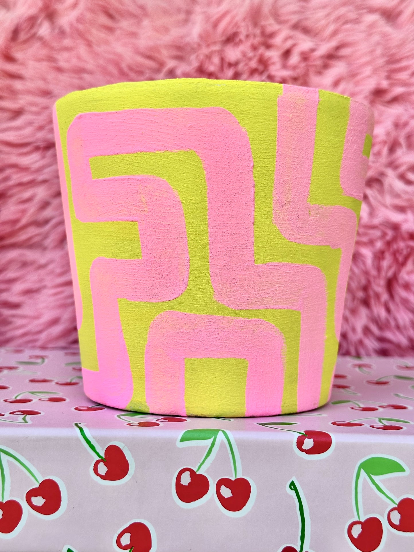 Pink & Yellow Pot